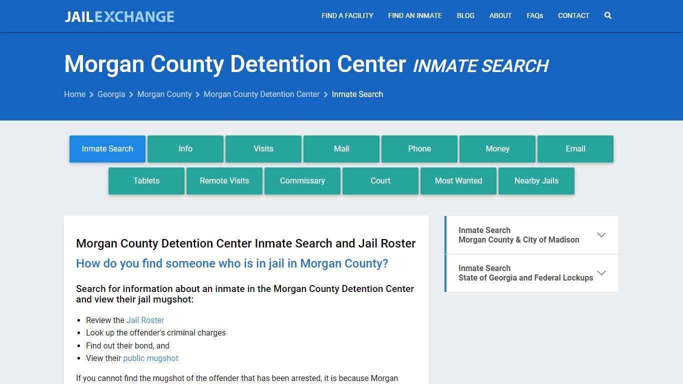 Morgan County Detention Center Inmate Search - Jail Exchange